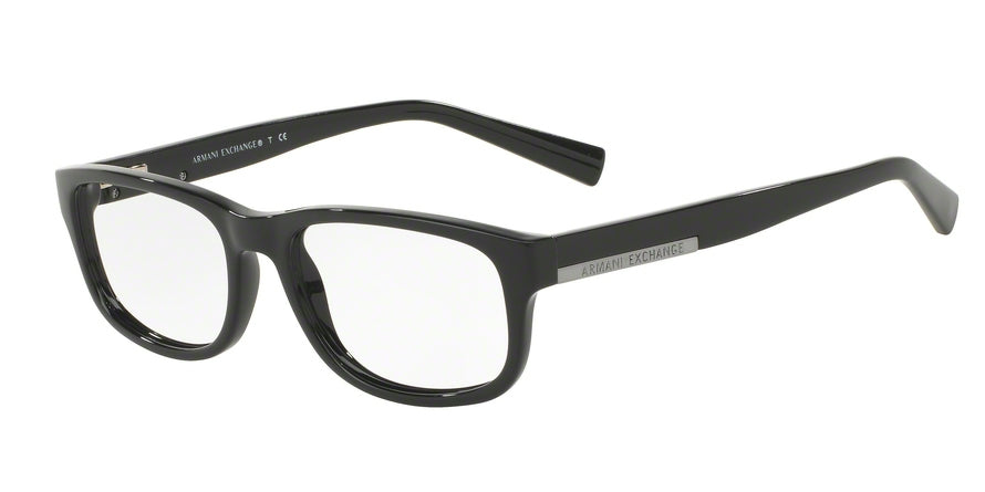Exchange Armani AX3031 Rectangle Eyeglasses  8158-BLACK 54-17-140 - Color Map black