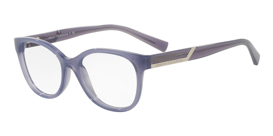 Exchange Armani AX3032F Round Eyeglasses  8191-MINERAL MAUVE MILKY 53-17-140 - Color Map violet