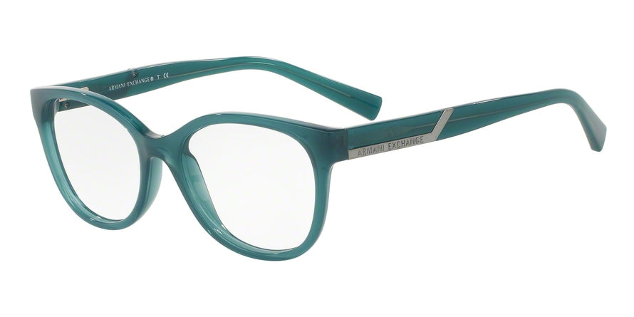 Exchange Armani AX3032 Round Eyeglasses  8190-DEEP POND MILKY 53-17-140 - Color Map green