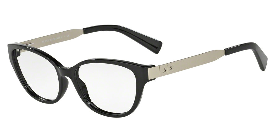 Exchange Armani AX3033F Cat Eye Eyeglasses  8158-BLACK 54-16-140 - Color Map black