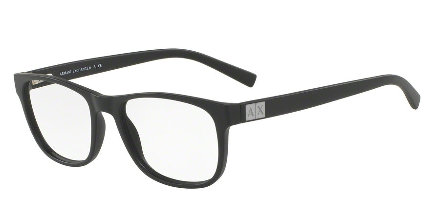 Exchange Armani AX3034 Square Eyeglasses  8078-MATTE BLACK 54-18-140 - Color Map black