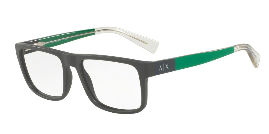 Exchange Armani AX3035F Square Eyeglasses  8195-MATTE OLIVE 54-17-140 - Color Map green