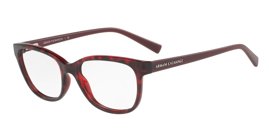 Exchange Armani AX3037 Cat Eye Eyeglasses  8205-HAVANA RED RHUBARB 53-17-140 - Color Map red