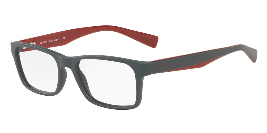 Exchange Armani AX3038F Rectangle Eyeglasses  8200-MATTE SMOKED PEARL 56-17-140 - Color Map grey
