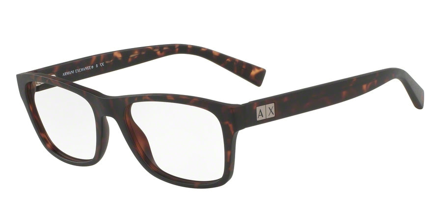 Exchange Armani AX3039 Square Eyeglasses  8029-MATTE TORTOISE 54-18-145 - Color Map havana