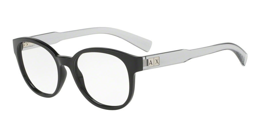Exchange Armani AX3040F Phantos Eyeglasses  8207-MATTE BLACK 53-17-140 - Color Map black