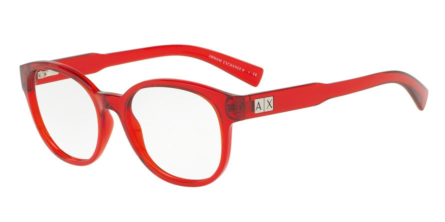 Exchange Armani AX3040F Phantos Eyeglasses  8209-MATTE TRANSPARENT WATERMELON 53-17-140 - Color Map red