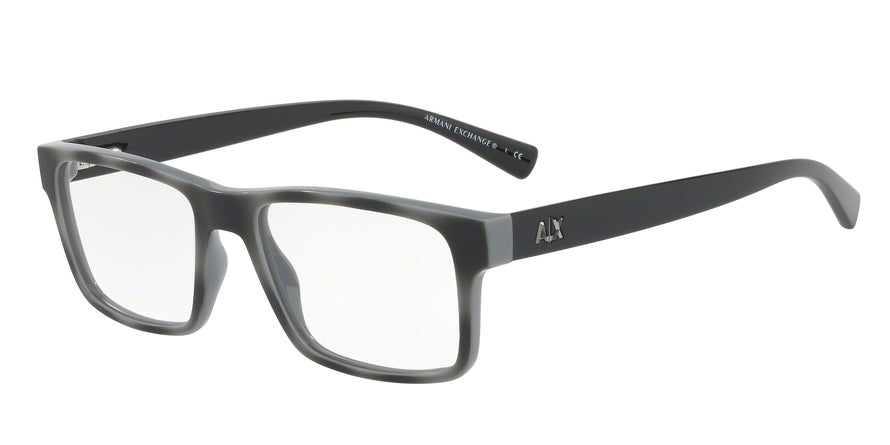 Exchange Armani AX3042 Rectangle Eyeglasses  8220-GREY/TOP MT GREY HAVANA 54-18-140 - Color Map grey