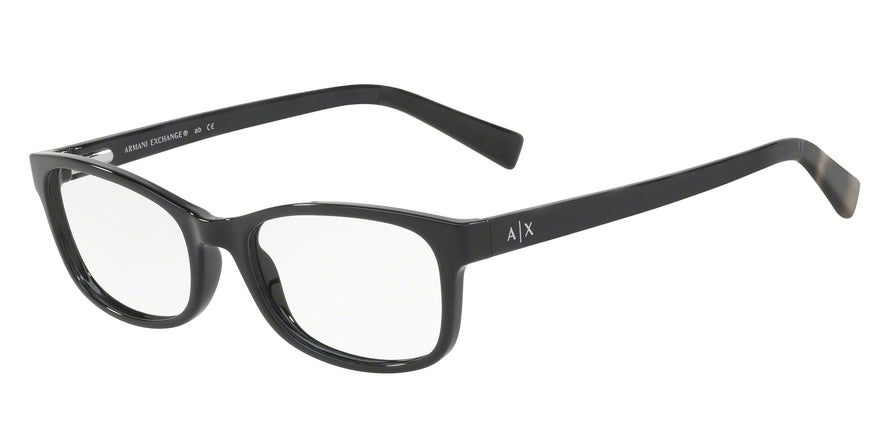 Exchange Armani AX3043F Pillow Eyeglasses  8225-BLACK 55-17-140 - Color Map black