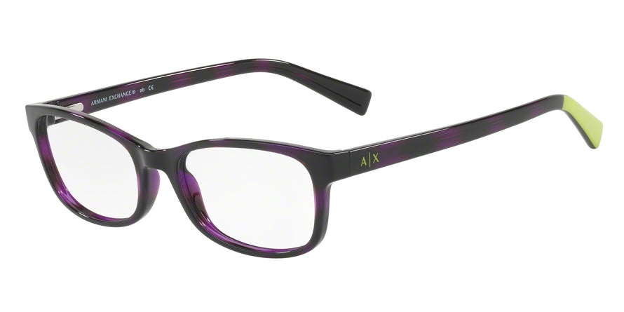 Exchange Armani AX3043F Pillow Eyeglasses  8226-VIOLET HAVANA 55-17-140 - Color Map purple/reddish