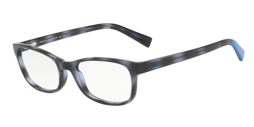 Exchange Armani AX3043 Pillow Eyeglasses  8227-BLUE HAVANA 53-17-140 - Color Map blue