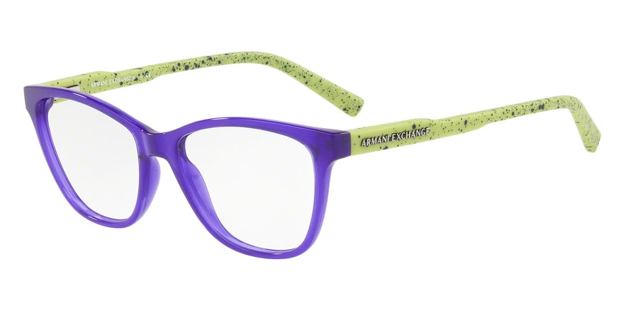 Exchange Armani AX3044 Pillow Eyeglasses  8222-OPAL VIOLET 53-16-140 - Color Map purple/reddish
