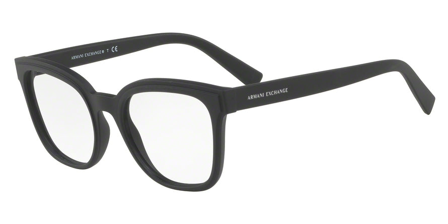 Exchange Armani AX3049 Phantos Eyeglasses  8078-MATTE BLACK 52-19-140 - Color Map black