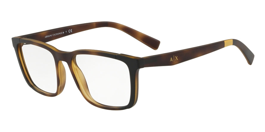 Exchange Armani AX3052 Rectangle Eyeglasses  8029-MATTE BROWN HAVANA 54-18-140 - Color Map havana