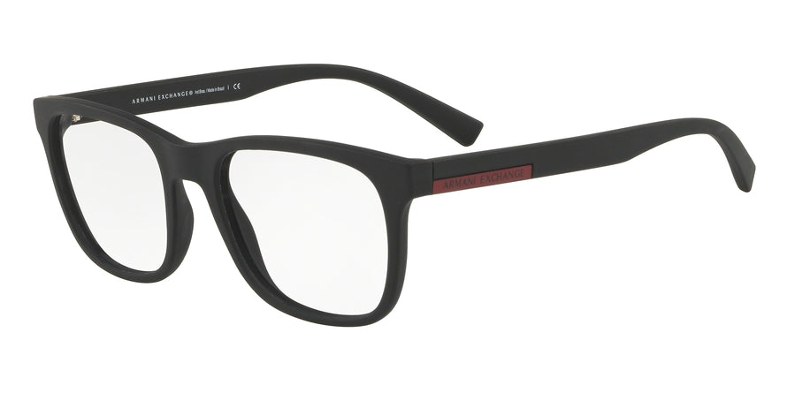 Exchange Armani AX3056F Pillow Eyeglasses  8078-MATTE BLACK 53-19-145 - Color Map black