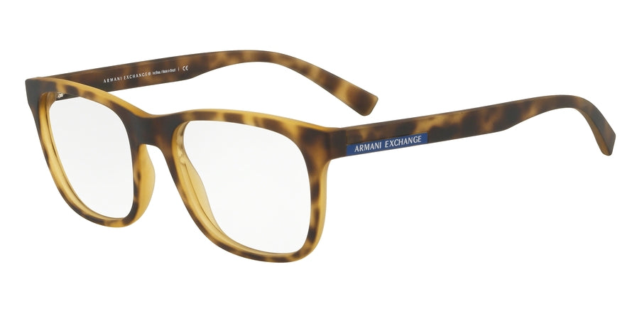 Exchange Armani AX3056 Pillow Eyeglasses  8029-MATTE HAVANA 53-19-145 - Color Map havana