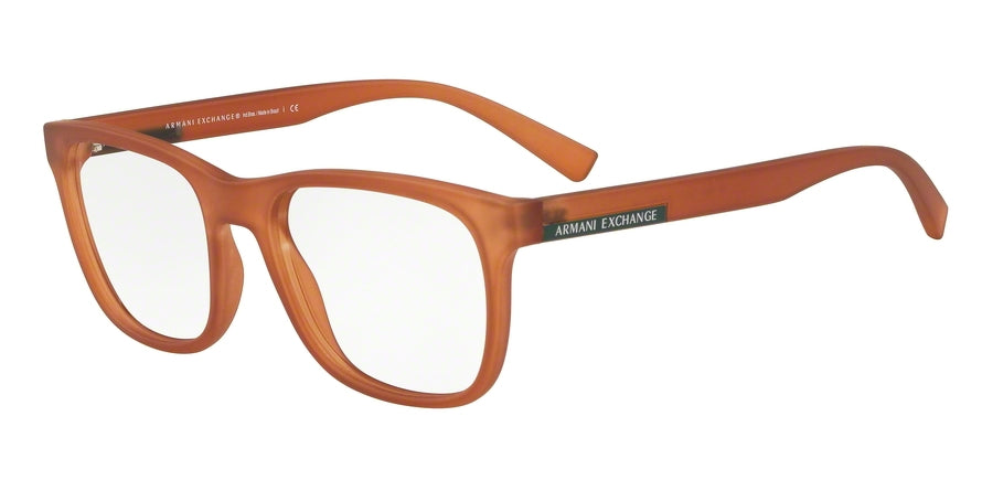 Exchange Armani AX3056 Pillow Eyeglasses  8277-MATTE TRANSPARENT CARAMEL 53-19-145 - Color Map brown