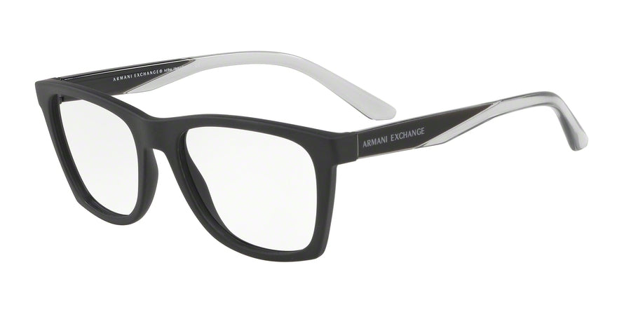 Exchange Armani AX3058F Pillow Eyeglasses  8078-MATTE BLACK 54-18-145 - Color Map black