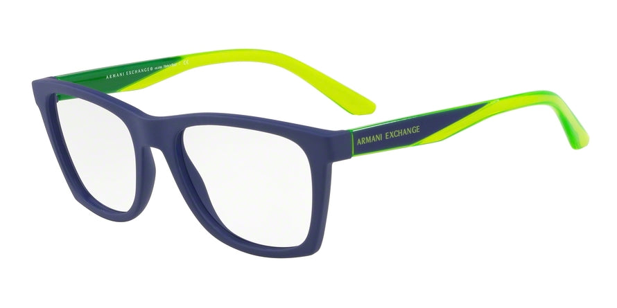 Exchange Armani AX3058F Pillow Eyeglasses  8285-MATTE BLUETTE 54-18-145 - Color Map blue