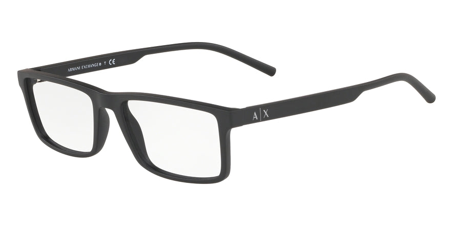 Exchange Armani AX3060F Rectangle Eyeglasses  8029-MATTE BLACK 54-17-145 - Color Map black