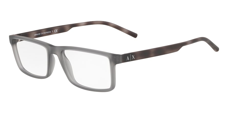 Exchange Armani AX3060F Rectangle Eyeglasses  8296-MATTE GREY 54-17-145 - Color Map grey