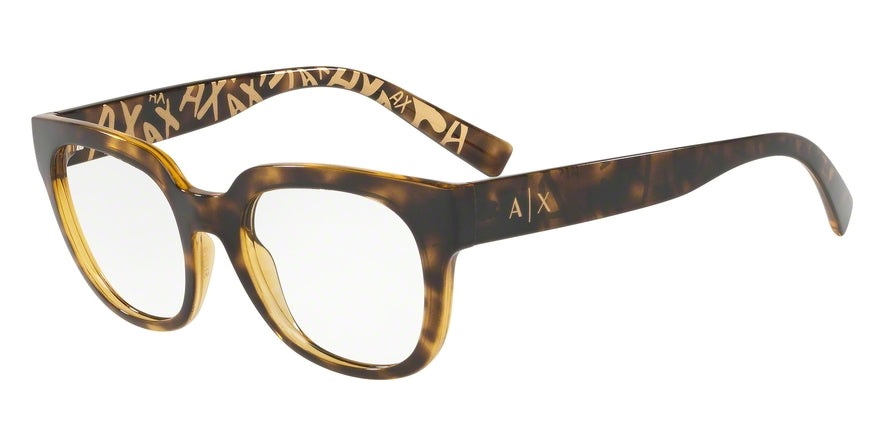 Exchange Armani AX3061 Square Eyeglasses  8037-HAVANA 51-19-143 - Color Map havana