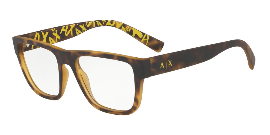 Exchange Armani AX3062F Pillow Eyeglasses  8078-MATTE HAVANA 54-18-143 - Color Map havana