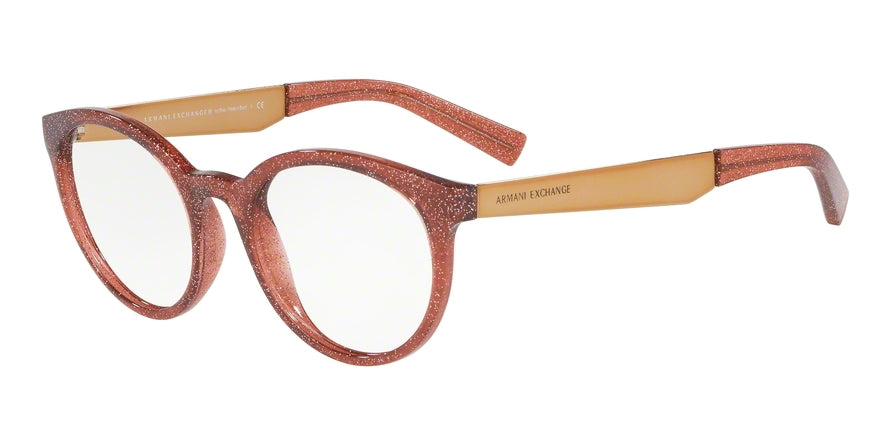 Exchange Armani AX3063 Round Eyeglasses  8287-GLITTER PINK 52-19-140 - Color Map pink