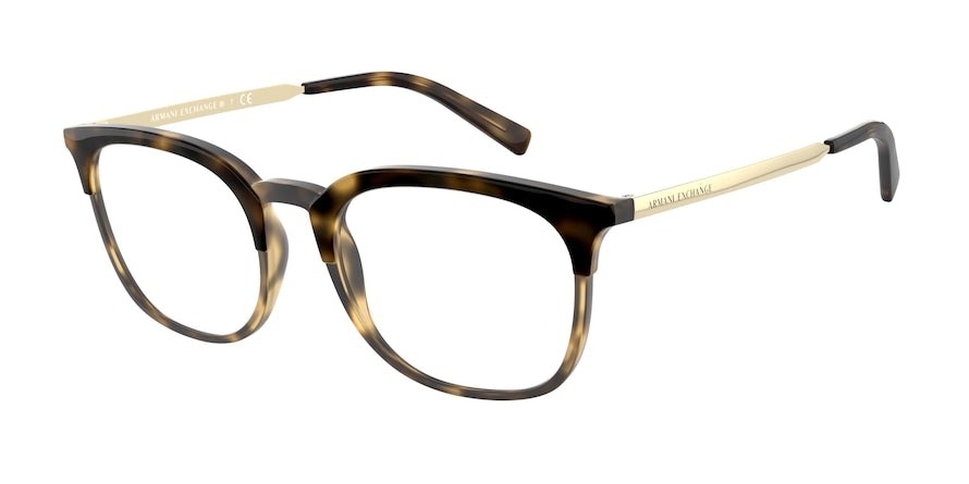 Exchange Armani AX3065 Pillow Eyeglasses  8037-MATTE HAVANA/TOP SHINY 52-19-140 - Color Map havana