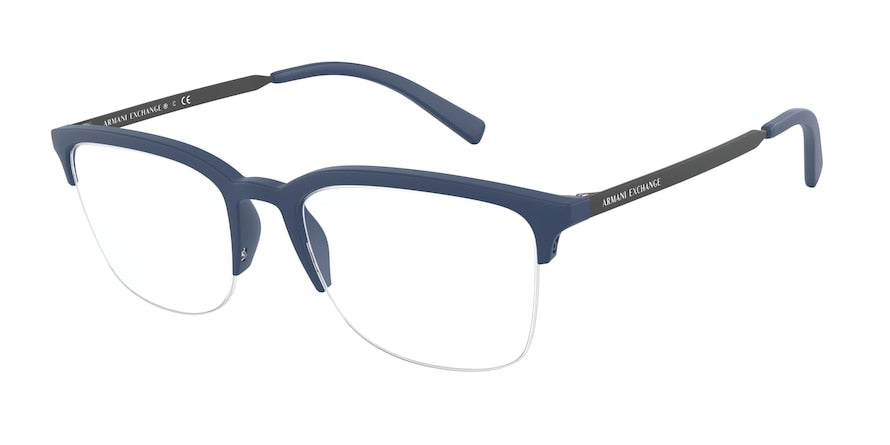 Exchange Armani AX3066 Pillow Eyeglasses  8293-MATTE  BLUE 54-20-140 - Color Map blue