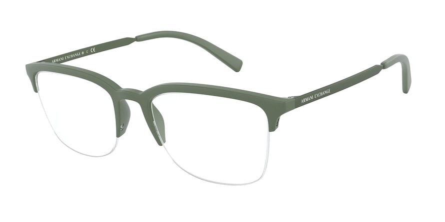 Exchange Armani AX3066 Pillow Eyeglasses  8301-MATTE GREEN 54-20-140 - Color Map green