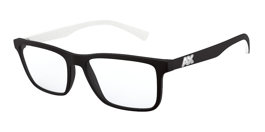 Exchange Armani AX3067F Rectangle Eyeglasses  8078-MATTE BLACK 54-17-145 - Color Map black