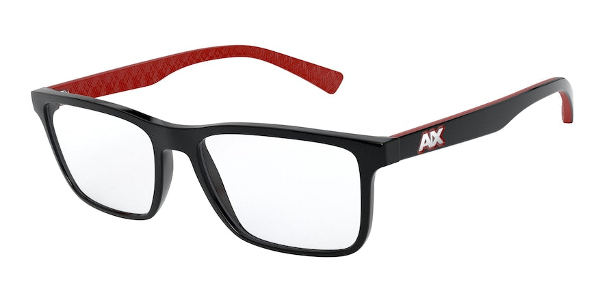 Exchange Armani AX3067F Rectangle Eyeglasses  8158-BLACK 54-17-145 - Color Map black
