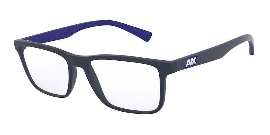 Exchange Armani AX3067F Rectangle Eyeglasses  8295-MATTE BLUE 54-17-145 - Color Map blue