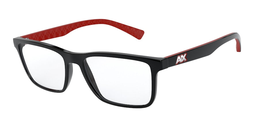 Exchange Armani AX3067 Rectangle Eyeglasses  8158-BLACK 55-17-145 - Color Map black