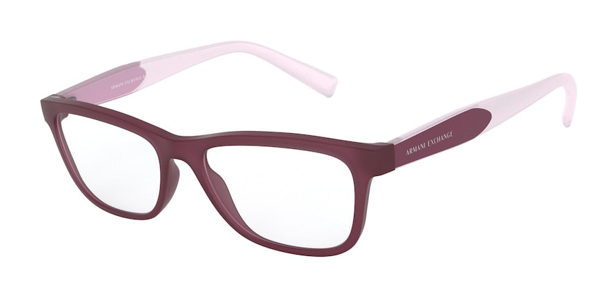 Exchange Armani AX3068F Cat Eye Eyeglasses  8303-MATTE OAPL RED CHERRY 52-16-140 - Color Map red