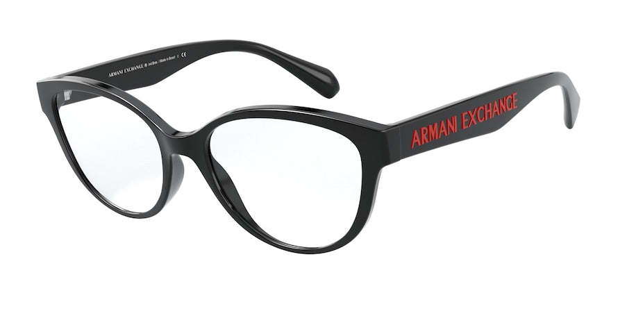 Exchange Armani AX3069F Cat Eye Eyeglasses  8158-BLACK 53-16-140 - Color Map black