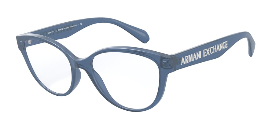 Exchange Armani AX3069 Cat Eye Eyeglasses  8309-OPAL BLUE 53-17-140 - Color Map blue