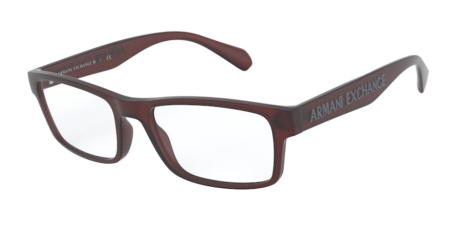 Exchange Armani AX3070 Rectangle Eyeglasses  8311-MATTE OPAL BORDEAUX 55-18-140 - Color Map bordeaux