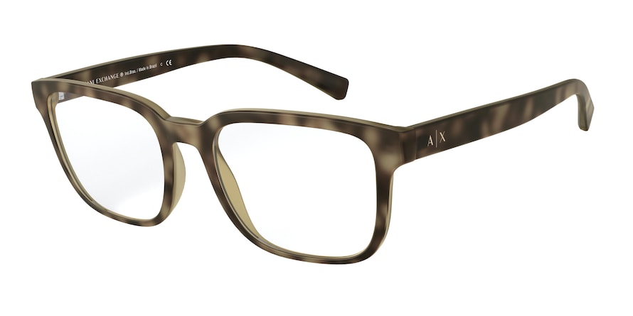 Exchange Armani AX3071F Rectangle Eyeglasses  8029-MATTE HAVANA 54-19-145 - Color Map havana