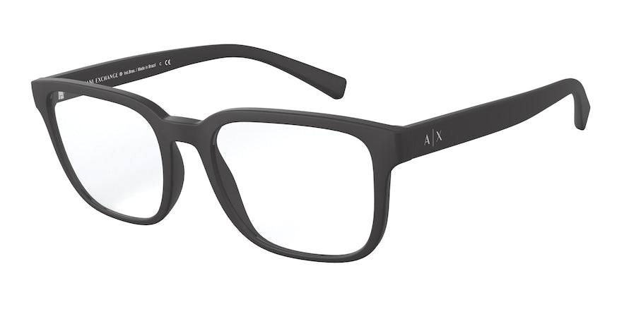 Exchange Armani AX3071F Rectangle Eyeglasses  8078-MATTE BLACK 54-19-145 - Color Map black