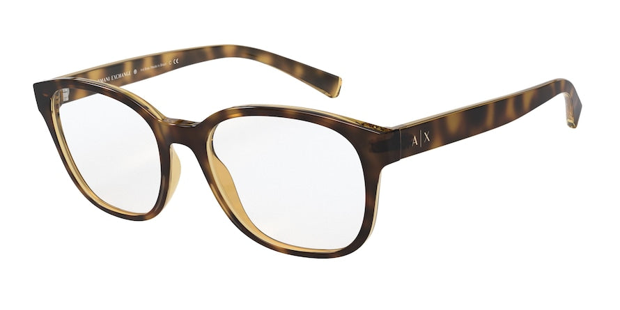 Exchange Armani AX3072 Rectangle Eyeglasses  8037-SHINY HAVANA 53-18-142 - Color Map havana