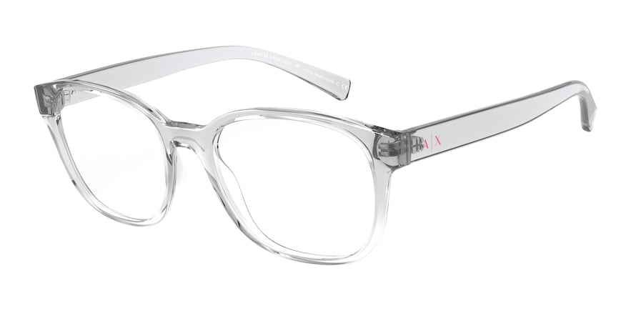 Exchange Armani AX3072 Rectangle Eyeglasses  8235-SHINY CRYSTAL 53-18-142 - Color Map clear