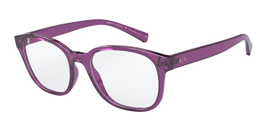 Exchange Armani AX3072 Rectangle Eyeglasses  8316-SHINY VIOLET 53-18-142 - Color Map violet