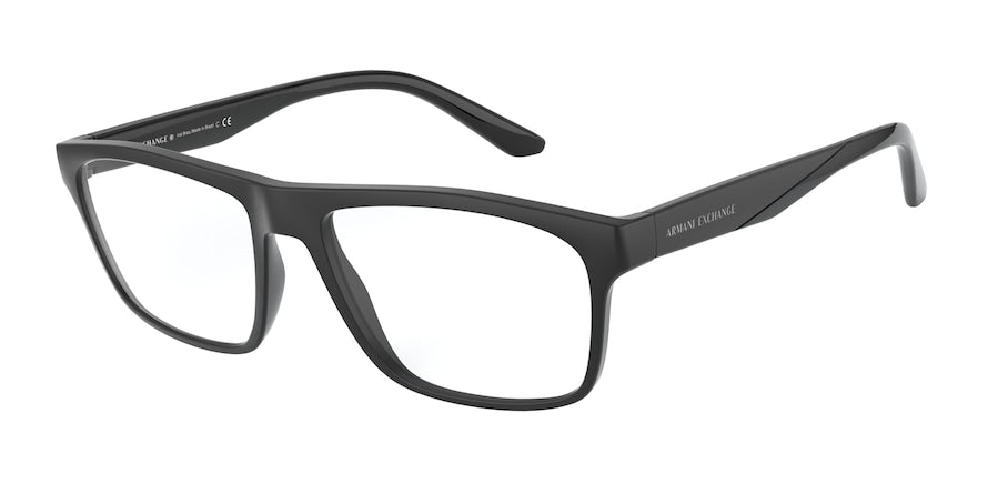 Exchange Armani AX3073 Rectangle Eyeglasses  8158-BLACK 55-17-145 - Color Map black