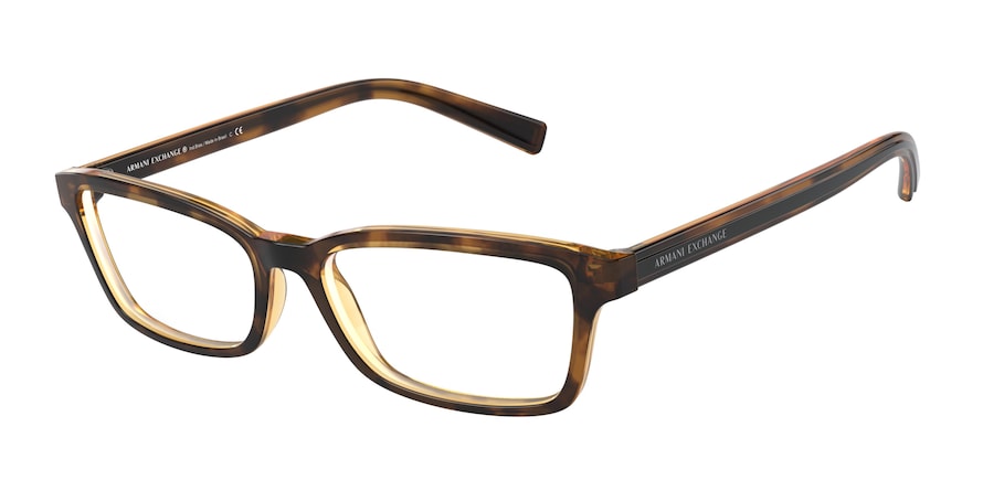 Exchange Armani AX3074F Rectangle Eyeglasses  8037-HAVANA 54-16-145 - Color Map havana