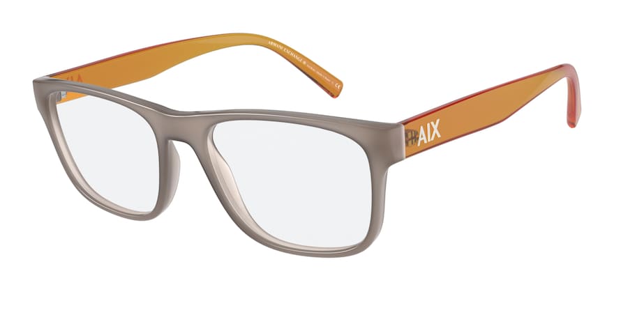 Exchange Armani AX3075F Pillow Eyeglasses  8328-MATTE OPALINE GREY 55-17-145 - Color Map grey