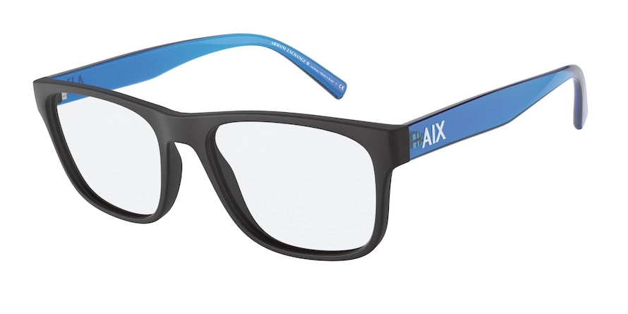 Exchange Armani AX3075 Rectangle Eyeglasses  8078-MATTE BLACK 55-18-145 - Color Map black