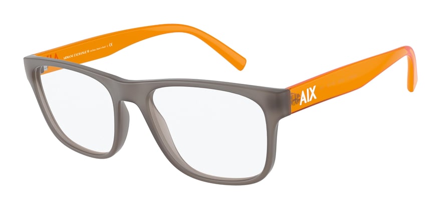 Exchange Armani AX3075 Rectangle Eyeglasses  8328-MATTE GREY 55-18-145 - Color Map grey