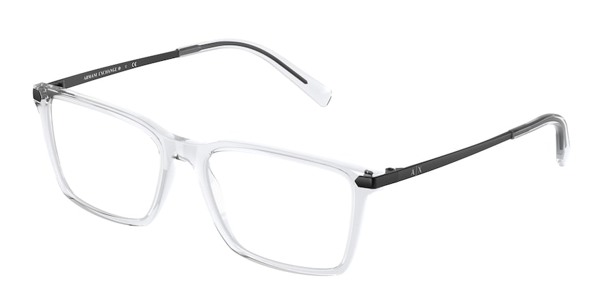 Exchange Armani AX3077F Rectangle Eyeglasses  8333-CRYSTAL 54-17-145 - Color Map clear
